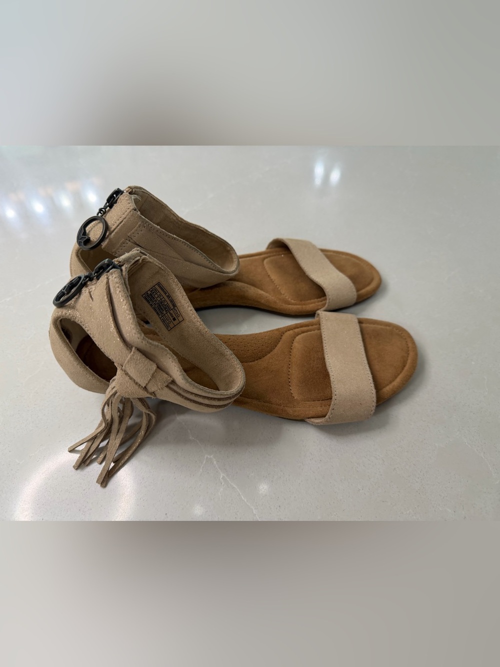 Koolaburra by UGG Saige Suede Tassel Bohemian Wedge Sandals, 8.5